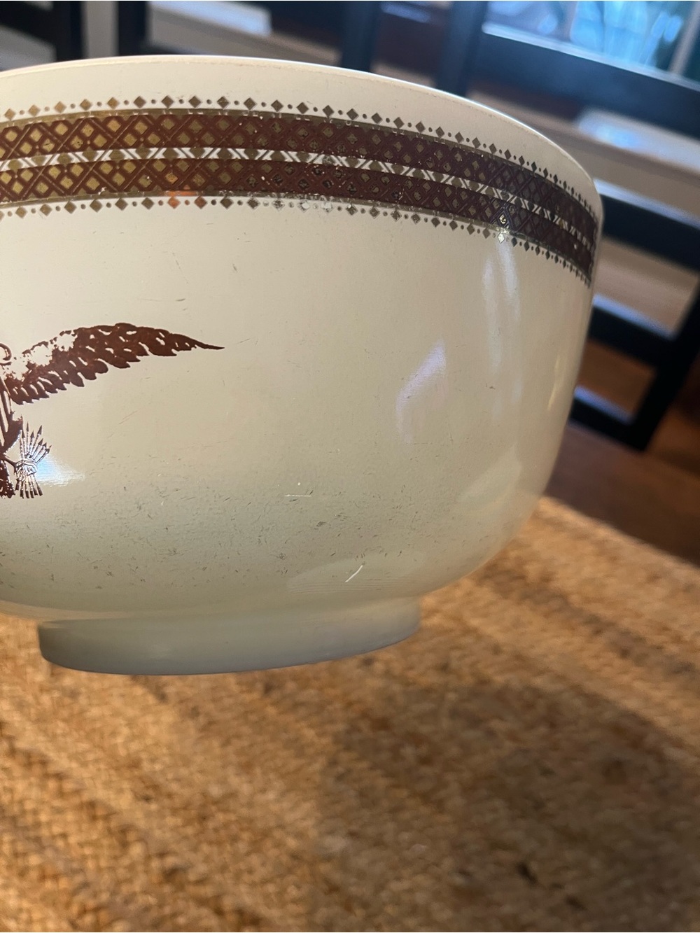 Vintage Pyrex Federal Eagle pattern 2 piece mixing bowl set. - Picture 5 of 5